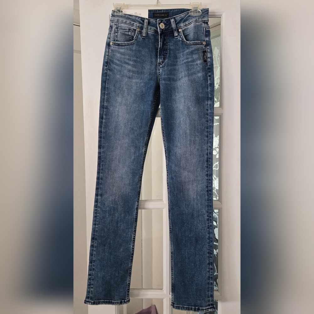 Silver Jeans Company Avery Straight W24/L32 Indigo Western High Rise NWT $79